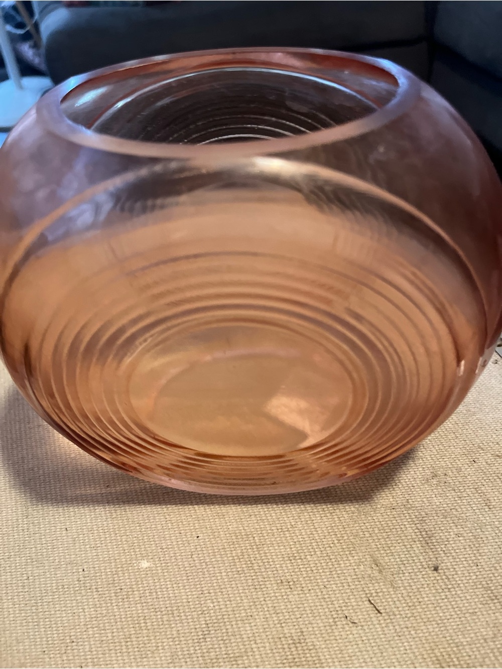 Vintage Italian Murano style art pink Glass vase